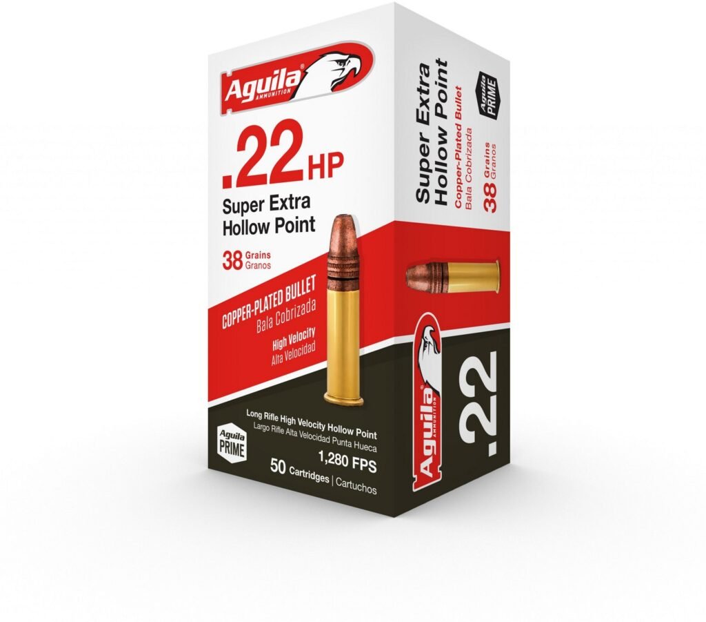 Best Aguila Ammunition High Velocity Hollow-Point .22 38-Grain Rimfire Ammunition - 50 Rounds