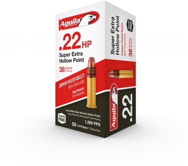 Best Aguila Ammunition High Velocity Hollow-Point .22 38-Grain Rimfire Ammunition - 50 Rounds