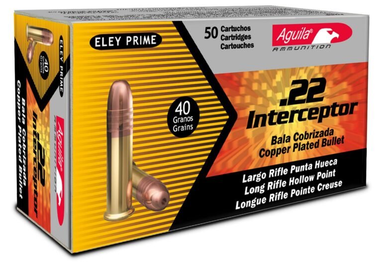 Best Aguila Ammunition Interceptor .22 Long Rifle 40-Grain Hollow Point Rimfire Rifle Ammunition