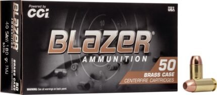 Bst Blazer Brass Target Load FMJ .40 S&W Caliber 180-Grain Centerfire Handgun Ammunition
