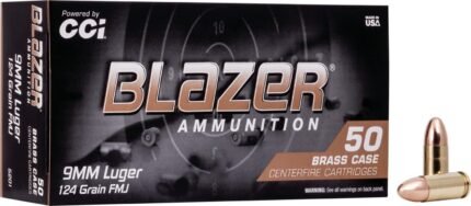 Best CCI Blazer Brass 9mm 124-Grain Full Metal Jacket Round Nose Centerfire Handgun Ammunition