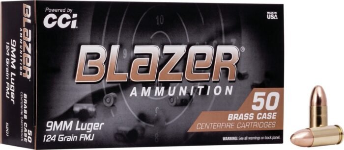 Best CCI Blazer Brass 9mm 124-Grain Full Metal Jacket Round Nose Centerfire Handgun Ammunition