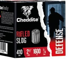 Best Cheddite Defense .410 Bore Rifled Slug Shotshells - 25 Rounds
