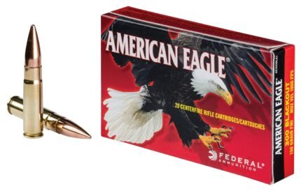 Best Federal American Eagle Training Full Metal Jacket Boat-Tail .300 Blackout 150-Grain Ammunition