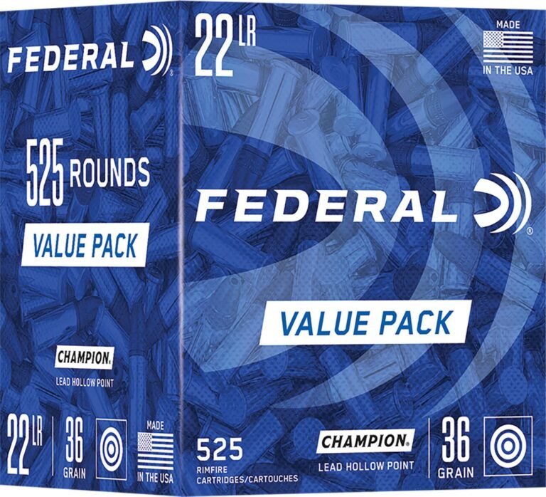 Best Federal Champion .22 LR 36-Grain Lead Hollow Point Ammunition - 525 Rounds