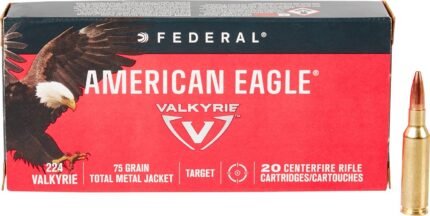 Best Federal Premium American Eagle .224 Valkyrie 75 Grain TMJ Rifle Ammunition - 20 Rounds