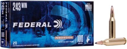 Best Federal Premium Ammunition Power-Shok .243 Winchester 100-Grain Centerfire Rifle Ammunition
