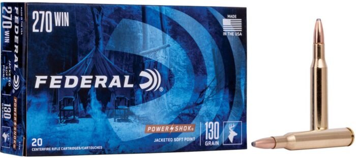 Best Federal Premium Ammunition Power-Shok .270 Winchester 130-Grain Centerfire Rifle Ammunition