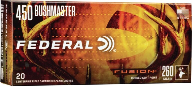 Best Federal Premium Fusion .450 Bushmaster 260-Grain Centerfire Rifle Ammunition