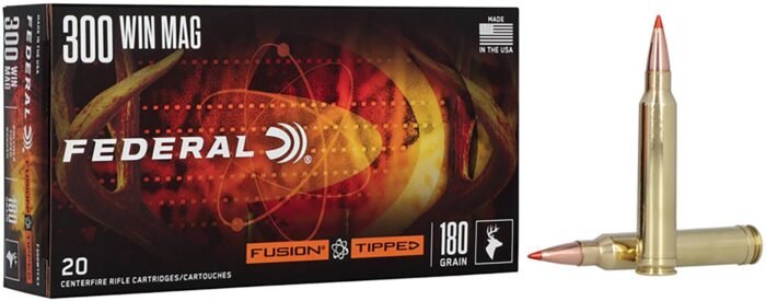 Best Federal Premium Fusion Tipped .300 Winchester Magnum 180-Grain Centerfire Rifle Ammunition - 20 Round
