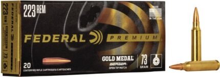 Federal Premium Gold Medal Berger .223 Remington 73-Grain Rifle Ammunition Good For Training