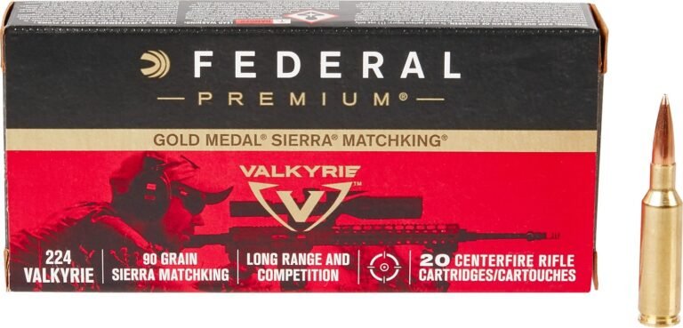Get the Federal Premium Gold Metal Sierra MatchKing .224 Valkyrie 90-Grain BTHP Ammunition - 20 Rounds