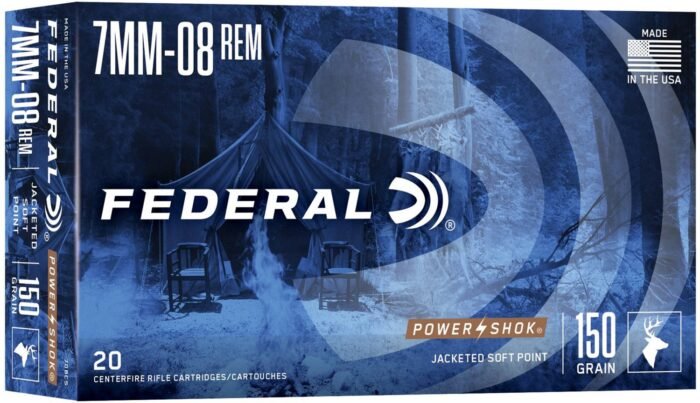 High-Performance 7mm-08 Rem Federal Power-Shok Ammo Ideal for Medium Game