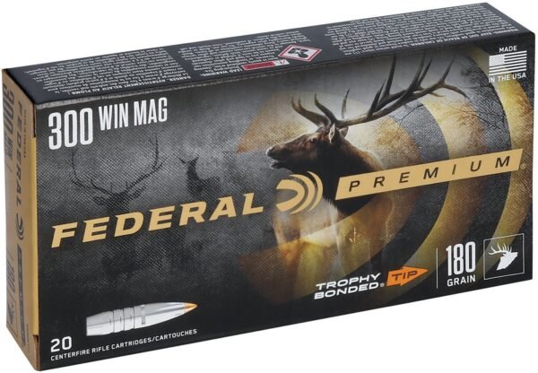 Federal Premium Vital-Shok .300 Win Magnum 180-Grain Trophy Bonded Tip Centerfire Rifle Ammunition