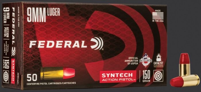 Federal Syntech 9mm Luger 150-Grain Ammunition - 50 Rounds Rifle Ammunition