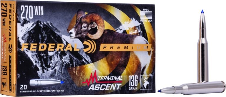 Federal Terminal Ascent .270 Winchester 136 Grain Ammunition - 20 rounds with deep penetration