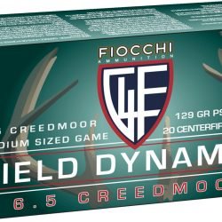 Fiocchi Shooting Dynamics 6.5mm Creedmoor 129-Grain Centerfire Rifle Ammunition with dependable energy