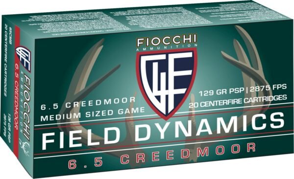 Fiocchi Shooting Dynamics 6.5mm Creedmoor 129-Grain Centerfire Rifle Ammunition with dependable energy