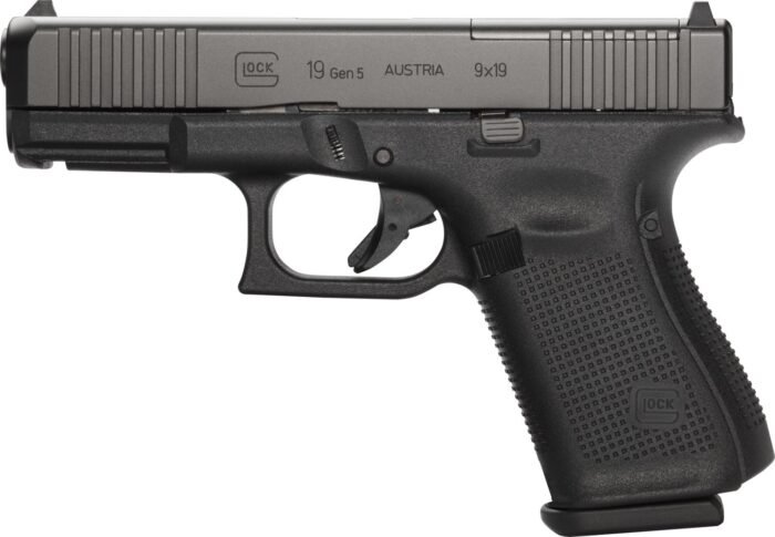 GLOCK 19 - G19 Gen5 Compact MOS AUT 9mm Centerfire Pistol with modular optic system