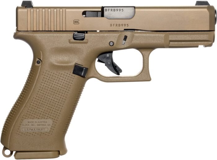 GLOCK 19 - G19X Gen5 NS 9mm Compact 17-Round Pistol with a sleek design
