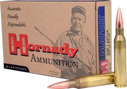 Hornady .338 Lapua Magnum 250-Grain Centerfire Rifle Ammunition