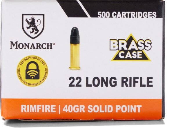 Monarch .22LR 40-Grain Rifle Ammunition - 500 rounds