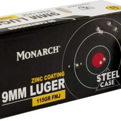 Monarch 9mm Luger FMJ 115 GR Steel Case