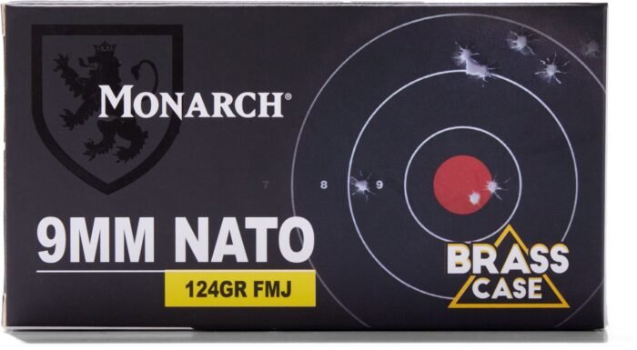 Monarch 9mm NATO 124-Grain Ammunition - 100 Rounds