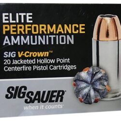 SIG SAUER V-Crown 9mm 115-Grain Jacketed Hollow Point Centerfire Handgun Ammunition