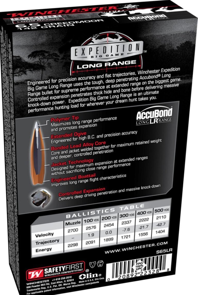 Winchester Expedition Big Game Long Range 6.5 Creedmoor 142-Grain Centerfire Rifle Ammunition