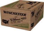 Winchester USA 5.56mm M855 Full Metal Jacket Steel Core Ammunition - 500 Rounds