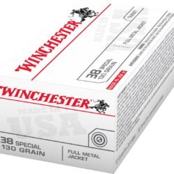 Winchester USA Full Metal Jacket .38 Special 130-Grain Handgun Ammunition - 50 Rounds
