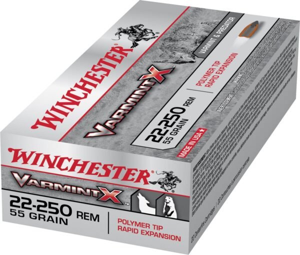 Winchester Varmint X .22-250 Remington 55-Grain Centerfire Rifle Ammunition - 20 Rounds